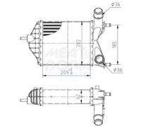 Charger Intercooler Fits FIAT Idea Van LANCIA Musa Ypsilon 03-12 46836770