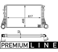 Charger Intercooler MAHLE Fits AUDI A3 SEAT Altea SKODA Yeti VW 03- 1K0145803AN