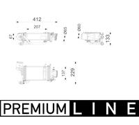 Charger Intercooler MAHLE Fits MERCEDES C-Class T-Model Glc 13-23 2740900414