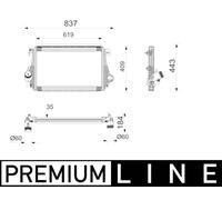 Charger Intercooler MAHLE Fits VW Amarok 16-22 2H6145804