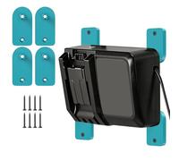 Charger Mount Holder Compatible for Makita DC18RC DC18RD DC18RA DC18RF DC18SC DCB18SD DC18SF, Open Frame Wall Mount for Heat Dissipation, Detachable Corner Support, 1 Set (4 Pack)
