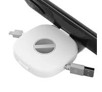 Charger Organizer, 2 in 1 Wire Holder with Phone Base, Keeps Electronic Cables Tidy - for Travel and Office, white, Consulte la descripción, See description