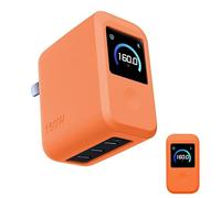 Charger Protective Case, Compatible with Anker Prime Charger (160W 3Ports Smart Display) - Soft Silicone Sleeve with Precise Cutouts for Desk & Travel Use (Orange)