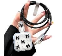 Charger Protector for Apple 40W Dynamic Power Adapter,Lovely Bow Knot Design,Clear Soft Charger Cover Cable Protector Data Line Cable Wire Saver Protector for iPhone Charger iPhone 17/16/15 Pro Max