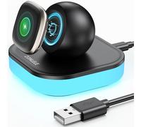 Charger Stand Dock for Fitbit Versa 4/ Fitbit Versa 3/Fitbit Sense 2/Fitbit Sense/Google Pixel Watch 3/Google Pixel Watch 2, Magnetic Charging Replacement Accessories with Light & 3.3FT USB A-C Cable