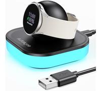 Charger Stand for Samsung Galaxy Watch Charger, Magnetic Nightstand Mode Charging Dock with Light & USB Cable for Watch 8/8 Classic/Ultra (2025)/Ultra/7/6/6 Classic/5/5 Pro/4/4 Classic/3/Active/FE