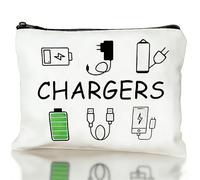 Charger Storage Bag for Travels, Charging Cable Bag with Zipper, Travel Accessories Make Up Bag for Women Girl, Wash Bag Pouch Travel Finds Essentials for Men