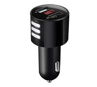 Charger Transmitter Wireless USB Adapter MP3 Bluetooth FM Car Player 3.4A Radio Car Bluetooth MP3 Shortwave Radio Transmitter Receiver Base Station (Black-B, One Size)
