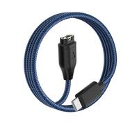 Charger with Nylon Cable Compatible with Garmin Watch Forerunner 55, 255, Fenix 5, 5S, 5X Plus, 6, 6S, 6X Pro, 7, 7S, 7X, Vívoactive 3, 4, 4S, Approach S10, S40, S60, Venu Sq 2 Plus, Instinct