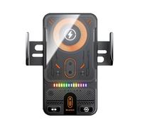 Chargeur De Voiture - Chargeur De Voiture Sans Fil | Charge Rapide, Support De Téléphone À Serrage Automatique De 15 W À Charge Rapide, Support De Navigation Rotatif Pour Les Déplacements Quotidiens,