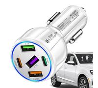 Chargeur De Voiture Multiport, Chargeur De Voiture USB C,Adaptateur De Voiture Chargeur De Voiture Rapide - Adaptateur De Chargeur De Voiture, Adaptateur De Voiture USB Pour Remorques De Voyage,