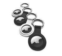 CHARGEWORX AirTag Holder 4-Pack - Silicone Protective Keychain Holders for Apple AirTags, Ideal for Tracking Pets, Keys, Luggage, Backpacks, and Personal Items (Set B)