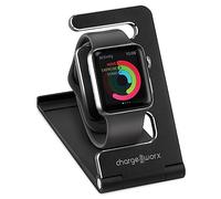 ChargeWorx Foldable Charger Stand for Smart Watch, Dual-Use Phone Holder and Small Tablet Stand Base for Nightstand, Pocket Travel Accessory, Compatible with Apple Watch Series, Charger Not Included