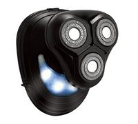 Groom Essentials 3D Rotary Face and Head Shaver for Men, LED Light, Battery-Operated Compact, Cordless Electric Shavers for Men, 3 Floating Heads - Electric Razor, Mens Shaver with Ergonomic Handle