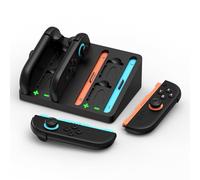 Charging Base for Nintendo Switch 2 by MMOBIEL - Compact Charging Station for 4 Joy-Con Controllers (2 Sets) - LED Charging Indicators, 4 Game Card Slots - Charging Organizer for NS2 Accessories