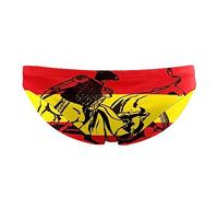 Charging Bull in a Bullfight on Spanish Flag Mens Bikini Swimwear Personalized Swim Briefs Bathing Suit Swimsuit