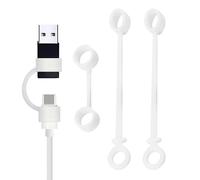 Charging Cable Adapter Tether - Stylish Functional, High-performance, 4 Pieces Charger, Anti Lost Silicone Converter, Sleeve Case Travel Home Car | Travel Home Car Pocket Backpack