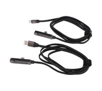 Charging Cable Delivering 240W with Integrated Low-Profile Phone Stand for Minimalist Setup, 1.5m Length Using 48-Spindle TPE Construction (1pcs C-C+ 1pcs A-C)