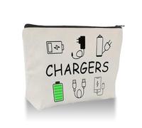 Charging Cable Organizer Bag for Men Woman for Travel, Large Capacity Zippered Tech Accessory Pouch for Chargers, Cables, Electronics - Portable Cord Storage Bag Gift for Men, Women, Friends, Family