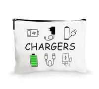 Charging Cable Organizer Bag Personalized Make Up Bag for Women Girl Large Capacity Cosmetic Bags Funny Women's Portable Toiletry Bag Birthday Gift Ideas for Friends Sisters Mom