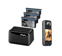 Charging Case for Insta360 X5 - Triple Battery Fast Charging Dock & Storage Box, Portable Travel Charger Hub with Smart Protection for Outdoor Filming (Compatible with Insta360 X5 Batteries)