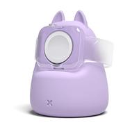 Charging&Display Stand for Apple Watch Series 49/45/44/42/41/40/38mm iWatch Ultra/8/SE2/7/6/SE/5/4/3/2/1,Cute Ear Silicone Charging Dock Station Holder Compatible with Night Stand Mode,Purple