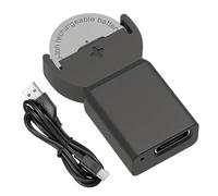 Charging Dock - 1.5 Inch USB Coin Battery Charger | ABS Power Adapter - Compact Easy Use Design With Blue Light Indicator, Perfect For Charging Small Button Cell Batteries