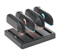 Charging Dock Compatible with Joycons Switch2 Controller, Dock Station for Charger Controller Switch2 for Joy-Con Charger with 4 Pieces Black Charging Dock (SW-001R)