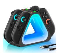 Charging Dock for Joy Con Charger for Nintendo Switch 2, Fast Charging Station for Switch 2 Joy Cons Controller Accessories,Magnetic Charging Stand with 8 Light Modes & LED Indicator