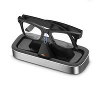 Charging Dock for Meta Smart Glasses for Wayfarer for Skyler for Headliner for Oakley HSTN with Overcharge Short Circuit Overheat Protection LED Indicator Orange Green (silver)