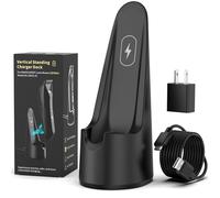 Charging Dock Replacement for MANSCAPED Lawn Mower 5.0 Ultra | Vertical Standing Charger for Manscape Trimmer with AC Adapter, Manscaped Charger Holder with 4.9FT USB-C Cable (T Black)