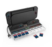 Charging Dock Station for Nintendo Switch 2 by MMOBIEL - Charging Station for 4 Joy-Con Controllers - RGB Lighting, 9 Game Card Slots, LED Charge Indicators - Charging Organizer for NS2 Accessories