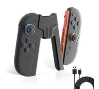 Charging Grip for Switch 2 Joycon, AOLION V-Shaped Ergonomic Grip with LED, Type-C Cable, Lightweight, Quick Charging Accessories for Switch 2