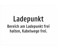 Charging Point - Keep Area at Charging Point Clear Cable Paths - Sticker A3: 420 x 297 mm - No Graphics, Text Only