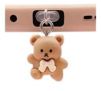 Charging Port Cover, USB C Dust Plug, for Cute Bear Charging Port Pendant Dust Plug Cell Phone Door Protector Type C for Computer