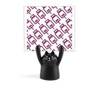Charging Power Seal Patterns Memo Holder Cartoon Black Cat Stand Decoration