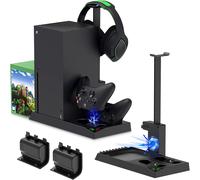 Charging Stand with Fan for Xbox Series X & Controller, 2 x 1400mAh Rechargeable