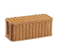 Charging Station Basket - Cable Organizer Box with Lid, Hand-woven Wire Box | Charging Basket with USB Hub, Neatly Hides TV and Computer Cables, Keeps Spaces Tidy and Organized