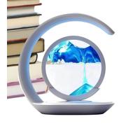 Charging Station,Dynamic Sandscape Lamp | Wireless Charger Stand | for Table Night Bathroom Home Sensory Meditation Office Bedroom