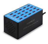 Charging Station for Multiple Devices, 100W High-Power 20-Port Multi Port USB Charger, Smart Charger, Widely Compatible, Fast Charging for Smartphones, Tables, and More Devices
