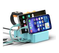 Charging Station Organizer for Multiple Devices 75W 5 Ports USB-C USB-A Charger Stand Power Bank Cellphone Students' Tablet Kindle iPhone Ipad ASUS Gaming Console Nintendo Switch DJI Drone Controller