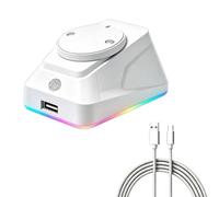 Charging Station with Raised Placement Area, White | USB Front Port, Small Desktop Holder for G502X GProX Superlight2 G903 DeathAdder V2 Setup