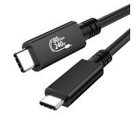Charging USB C Cable 240W with Reinforced Ends for Laptop, 0.5m | 240W PD 3.1 Charging for Workstation Desk Use with 5K Video Output and Large File Transfer for Creators