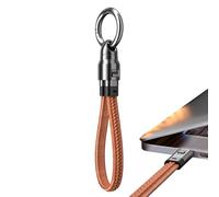 Charging USB C Cable Keychain - 10cm mini rotating strap, smooth carry, fast syncing line, resilient mobility lifeline supporting continuous gadget engagement through streamlined pivot design | l