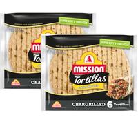 Chargrilled Tortilla Wraps, Super Soft & Versatile, Pack of 2, 6 Tortillas per Pack