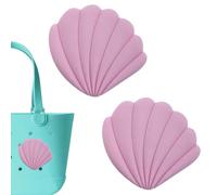 CHARIBEA Pack of 2 Sea Shell Charms for Bogg Bag - 2 Pieces PVC Rubber Inserts Compatible with Bogg Bag Accessories, Beach Bag Accessories, Accessories, Plastic, No Gemstone