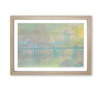 Charing Cross Bridge London by Claude Monet Framed Print | A2 Oak Framed Wall Art | Ready to Hang | Modern Religious Picture | Living Room Bedroom Lounge Office