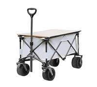 Chariot de courses pliable robuste avec roulettes - de jardin multifonction pour plage pique-nique camping en plein air et activités de jardinage
