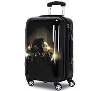Chariot Horse Polycarbonate Hardside Expandable Spinner Luggage with TSA Lock, Black, 20-Inch Carry-On, Horse Polycarbonate Hardside Expandable Spinner Luggage with TSA Lock