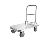 Chariot pliable multifonction avec roues de 15 2 cm - plateforme robuste pour déplacer des remorques et du matériel - polyvalent pour un transport facile
